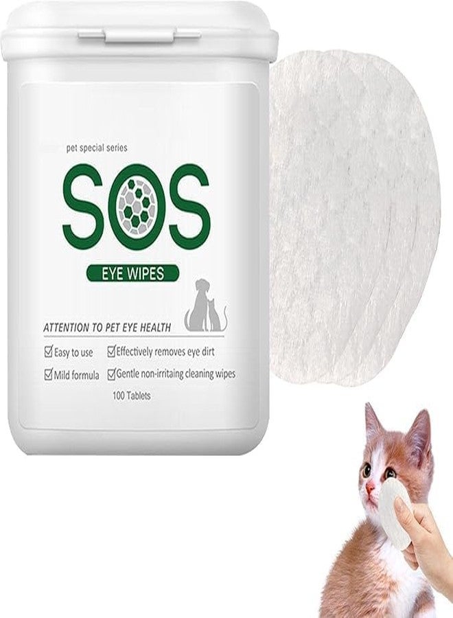 VALUEVIBES Cat & Dog Eye and Ear Care Wipes | Gentle Pet Cleaning Cloths for Daily Hygiene | Tear Stain & Surface Dirt Removal for Sensitive Skin (100-Pack) (Eye Wipes(100count)) - Image 2